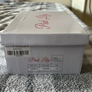 Pink Lily Nude Sandals Size 10